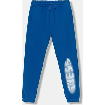 Dětské bavlněné tepláky Guess L5YQ11.KAD74.9BYA modrá 55X, vel. 136-146