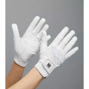 Jezdecké rukavice Dámské jezdecké kožené rukavice Premier Equine Mizar M Bílá