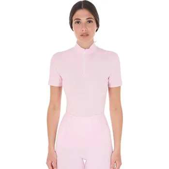 Dámské polo tričko Equestro slim-fit Růžová L