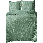 Bavlněné saténové povlečení 140x200+70x90 - Natura mátová 5080C