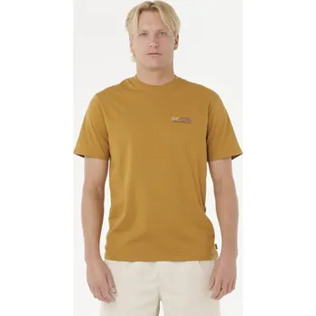 Pánské tričko Tričko Rip Curl SURF REVIVAL LINED UP TEE Bronze velikost M