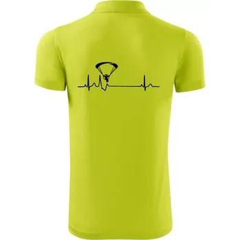 Pánská košile EKG paramotor - Polokošile Victory sportovní (dresovina) - M ( Limetková )