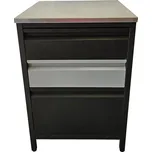 Pracovní dílenský stůl / 3 zásuvky / 60x63x87-92 cm Pozinkovaný plech + OSB deska 22 mm Antracit + Šedá RAL9006