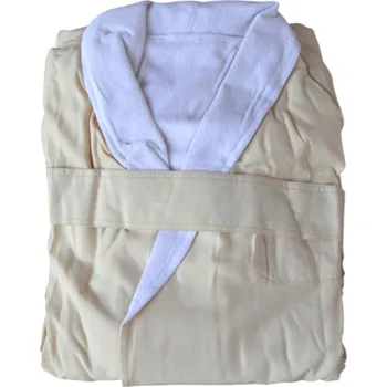 Dámský župan KIRPOGLOU Řecko Župan DOUBLE, velikost UNI Barva: Bílá/ECRU