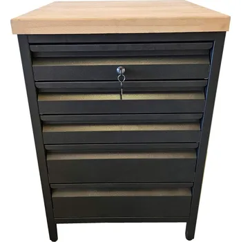 Dílenský stůl Neplátce DPH Pracovní dílenský stůl / 5 zásuvky / 60x63x87-92 cm se zámkem Dřevotřísková pracovní deska antracit 38 mm Antracit