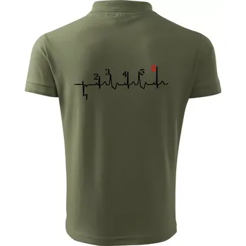 Pánská košile Moto EKG řazení - Polokošile pánská Pique Polo 203 - XL ( Khaki )