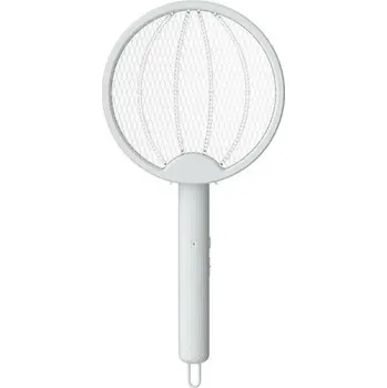 Plácačka na mouchu Elektrická plácačka na komáry 2 v 1 50x23 cm USB dobíjecí Kulatá lampa proti hmyzu Fialové světlo Domácí skládací hmyzí lapač Killer