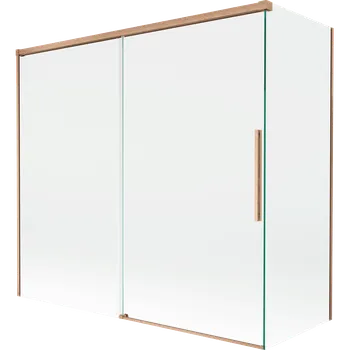 Vanová zástěna Mexen Rox vanová zástěna 2křídlová posuvná 170 + 75 x 150 cm, transparentní, kartáčovaná měď - 8C9-170-075-65-00 Vanové zástěny