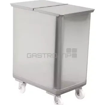 Popelnice Kontejner pojízdný nerezový 195L s víkem