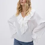 Reserved - Volánová halenka - bílá - 423IM-00X - 423IM-00X-XL