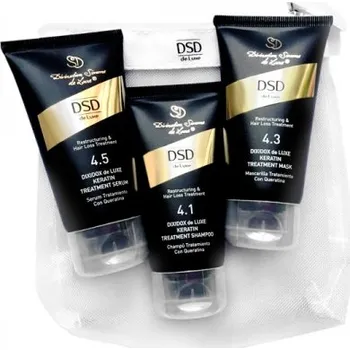 Vlasová regenerace Divination Simone Deluxe DSD Cestovní Sada 4.1 + 4.3 + 4.5 Cestovní sada šampon, maska a sérum s keratinem