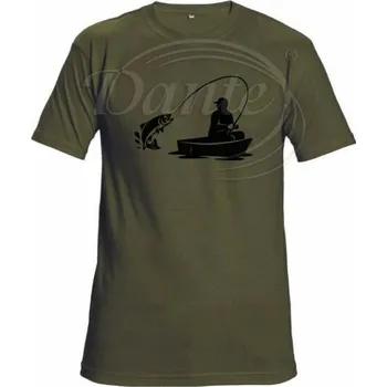 Pánská móda Dante Tričko tm. zelené rybaření černé 20,L