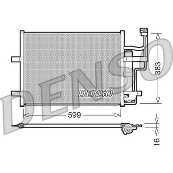 Výparník klimatizace Kondenzátor, klimatizace DENSO DCN44003