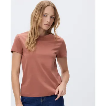 Dámské tričko Reserved - Tričko s drobnou výšivkou - korálová - 530GA-19X - 530GA-19X-XXL