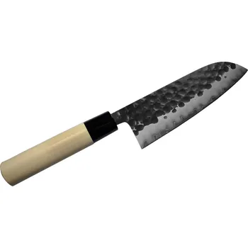 Kuchyňský nůž TOJIRO Zen Hammered 17 cm béžová - nůž Santoku z nerezové oceli