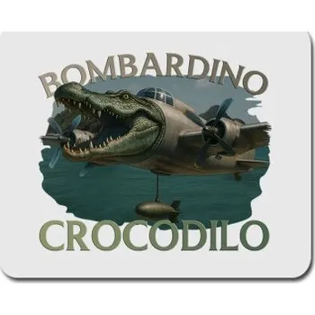 Žertovný předmět Tričkový.cz - Bombardino Crocodilo - Italian Brainrot - krokodýl bombardér - podložka pod myš