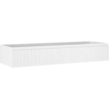 Koupelnový nábytek Mexen Rivel koupelnová skříňka pod umyvadlo 140 cm, 1 zásuvka, drážkovaná, bílá matná - 91A20-14023-1-BF01 Koupelnové skříňky