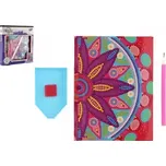 Kreativní sada diamantový deník květina s nalepovacími diamanty v krabici 19x21x3cm