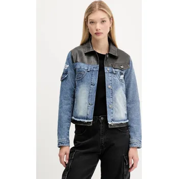 Dámská casual bunda Džínová bunda Desigual CONSTRA modrá barva, přechodná, 25WWED16 55A, vel. S