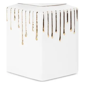 Dóza na potraviny Nádoba LUIS 01 bílá / zlatá