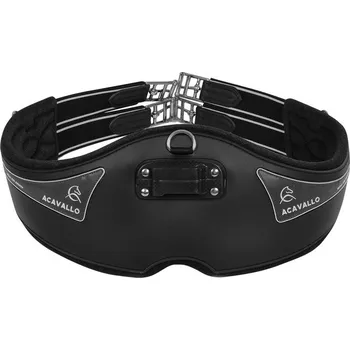 Jezdectví Anatomický podbřišník Acavallo Gel & PVC černá 135