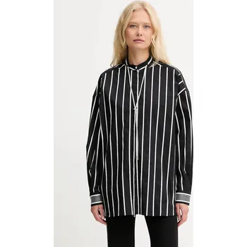 Dámská košile Bavlněná košile Pinko dámská, černá barva, relaxed, 105606 A2TB 105606.A2TB 99A, vel. 36