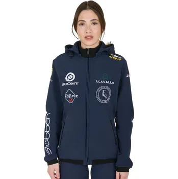 Dámská softshellová bunda Equestro Multilogo navy XS