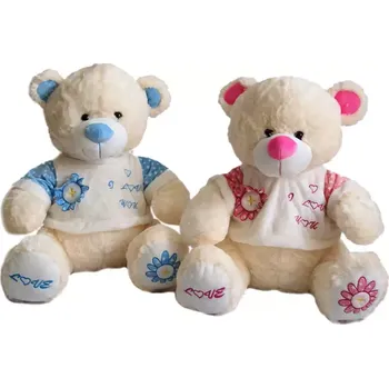 plyšák PLYŠ Medvídek v triku 40cm I Love You 2 barvy