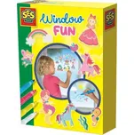 SES CREATIVE Kreativní set nálepky okenní dekorace princezny + 4 fixy na sklo