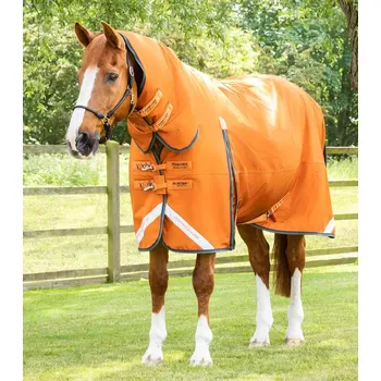 Deka pro koně Nepromokavá deka Premier Equine Buster Storm 400g s krčním dílem 7,3" (175cm)