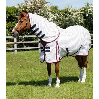 Deka pro koně Bavlněná stájová deka Premier Equine s krčním dílem 5,6" (120cm)