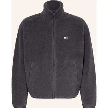 Pánská mikina Tommy Jeans Pánská Plyšová Bunda, tmavě šedá, S