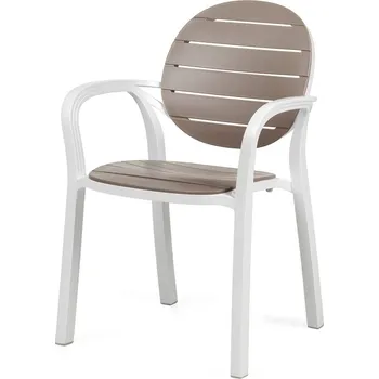 Židle NARDI PALMA - bianco tortora/ hnědo-bílá