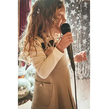 Dívčí šaty Dívčí šaty Mayoral béžová barva, mini, 4914 4914.6F.Mini.9BYA 12X, vel. 92