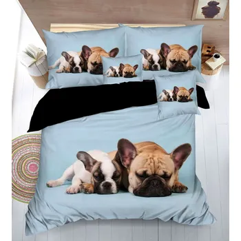 Povlečení TOTÁLNÍ MASAKR CEN ! SADA POVLEČENÍ S 3D EFEKTEM BULDOČCI na 2 postele + PROSTĚRADLO ZDARMA