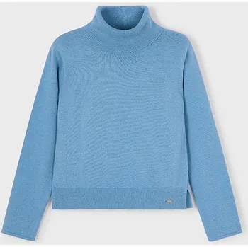 Dívčí svetr dětský jednobarevný pletený rolák Mayoral 313-22 velikost 104