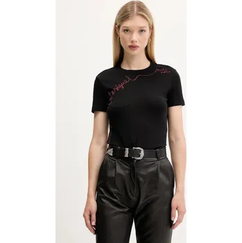 Dámské tričko Tričko Desigual CHARLY dámské, černá barva, 25WWTK08 99X, vel. XS