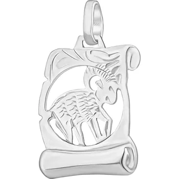 Přívěsek Zlatý přívěsek znamení zvěrokruhu Beran z bílého zlata - pergamen SILVEGOB102630GW04