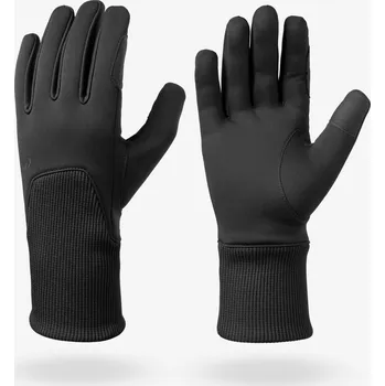 FOUGANZA Dětské zimní jezdecké rukavice hřejivé 100 Warm 12 LET ČERNÁ