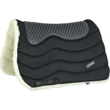 Trekingová posedlová deka Burioni s pravým beránkem Královská modrá