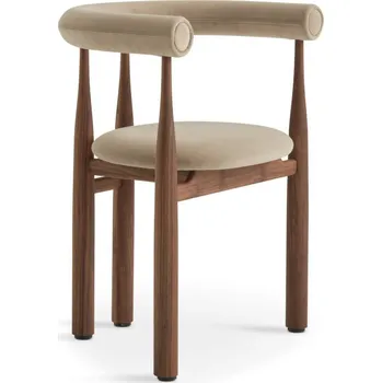 Jídelní židle New Works Čalouněná židle Bukowski, walnut/Megan 026