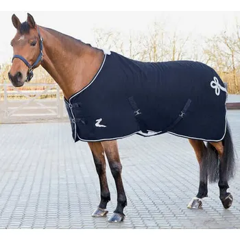 Deka pro koně Odpocovací vlněná deka Horze Millau Tm. modrá 125