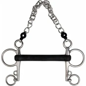 Udidlo pro koně Udidlo pelham nelomené METALAB potažené gumou 12,5