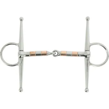 Jezdectví Udidlo FEELING roubíkové s měděnými rolnami 12,5 cm