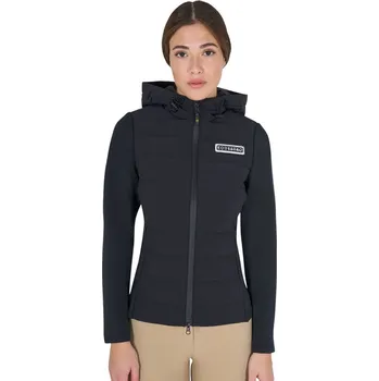 Dámská péřová bunda s kapucí Equestro černá L