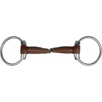 Udidlo pro koně Udidlo s koženým udítkem METALAB PINCHLESS 20mm 12,5