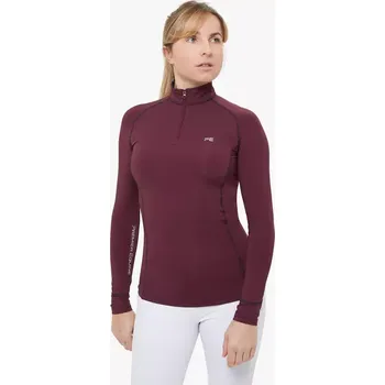 Dámské funkční tričko Premier Equine Ombretta Vínová XS
