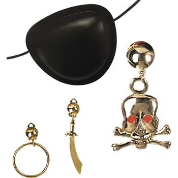 Karnevalový doplněk Widmann Pirátská sada páska s náušnicí