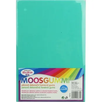 kreativní sada Luma Mosguma, MOOSGUMMI A4 tyrkysová pěnovka