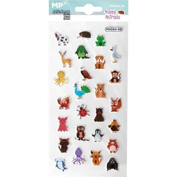 samolepka MADRID PAPEL IMPORT S.L Samolepky 3D 9,5x18,5cm-Veselá zvířatka